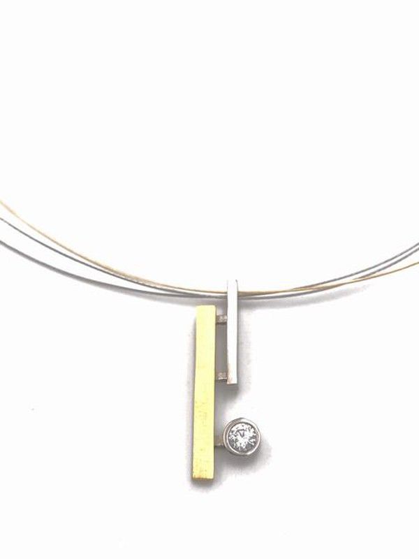 Colgante en plata de ley Bars