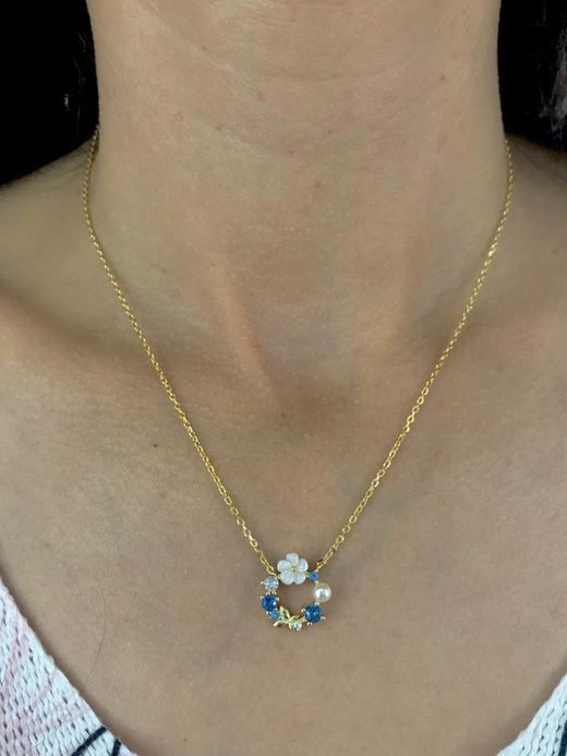 Pendentif en argent massif plaqué or Martinique