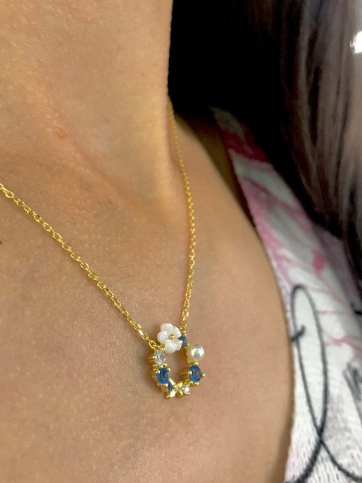 Pendentif en argent massif plaqué or Martinique