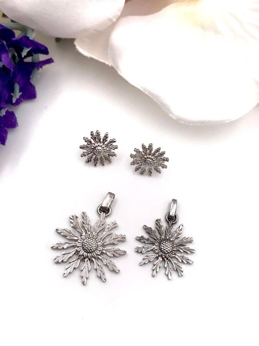 Colgante grande en plata de ley Eguzkilore