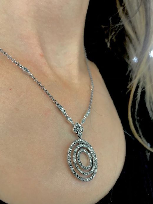 Pendentif créoles en argent sterling