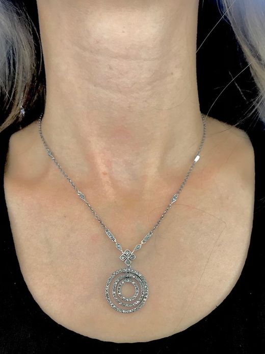 Pendentif créoles en argent sterling