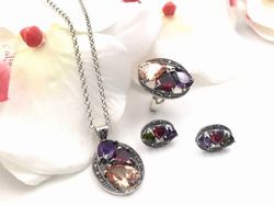 Pendentif multi en argent sterling