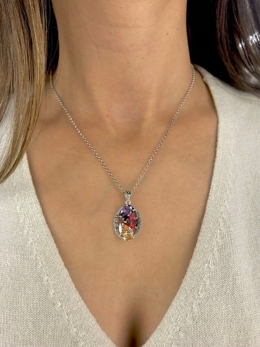 Pendentif multi en argent sterling