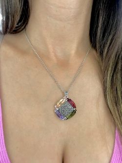 Colgante en plata de ley Multi Circle