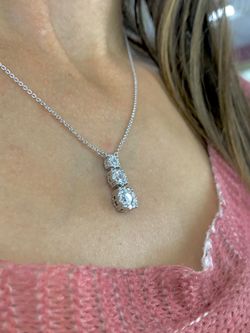 Colgante en plata de ley Three White