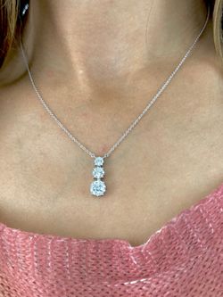 Colgante en plata de ley Three White