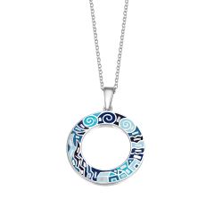 Colgante Hoop Trencadis Blue