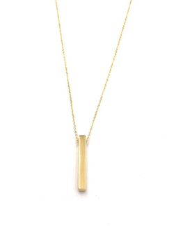 Colgante lingote de plata chapada en oro personalizable