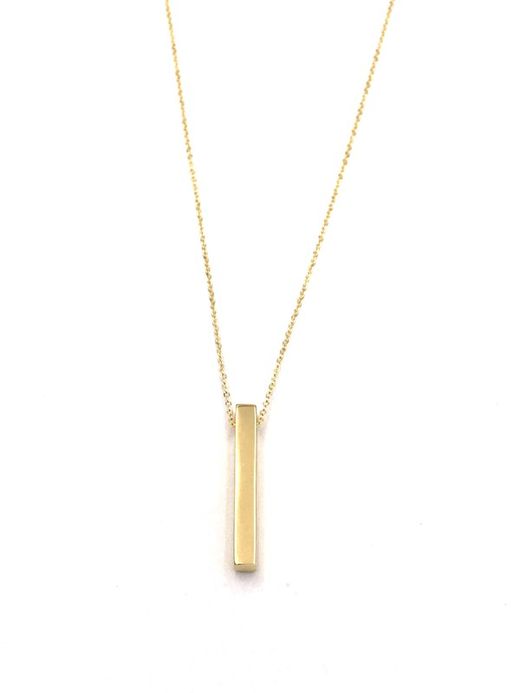Colgante lingote de plata chapada en oro personalizable
