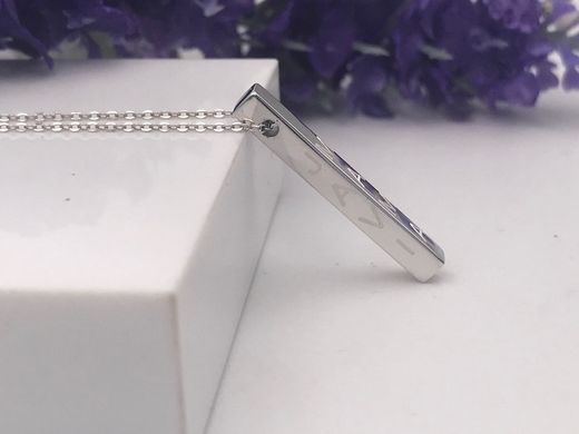 Pendentif lingot d'argent personnalisable