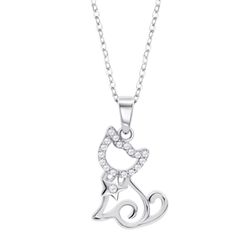 Colgante Lotus Silver Cat