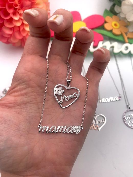 Pingente Mama Cor de Prata Lótus