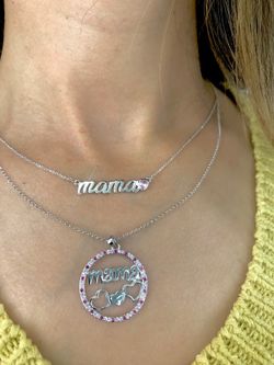 Colgante Lotus Silver Mama Pink