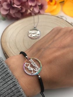 Lotus Silber Mama Regenbogen Anhänger