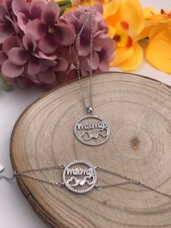 Pendentif Lotus Silver Mama Blanc