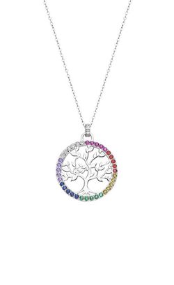 Colgante Lotus Silver Tree Colors