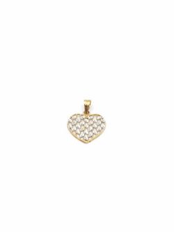 Colgante Bicolor oro 18k en forma de corazón