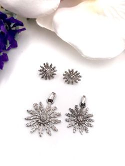 Kleiner Eguzkilore-Anhänger aus Sterlingsilber