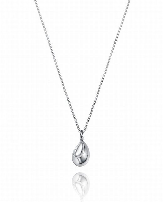 Tropfenförmiger Silberanhänger