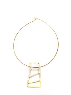 Pingente Travesa de prata dourada