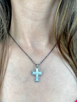Colgante Top Cross Pearl