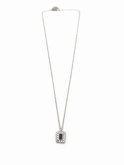 Colgante Top Silver en plata con circonitas y onix