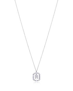 Viceroy Elegante pingente com inicial em prata esterlina banhada a ródio