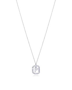 Viceroy Elegante pingente com inicial em prata esterlina banhada a ródio