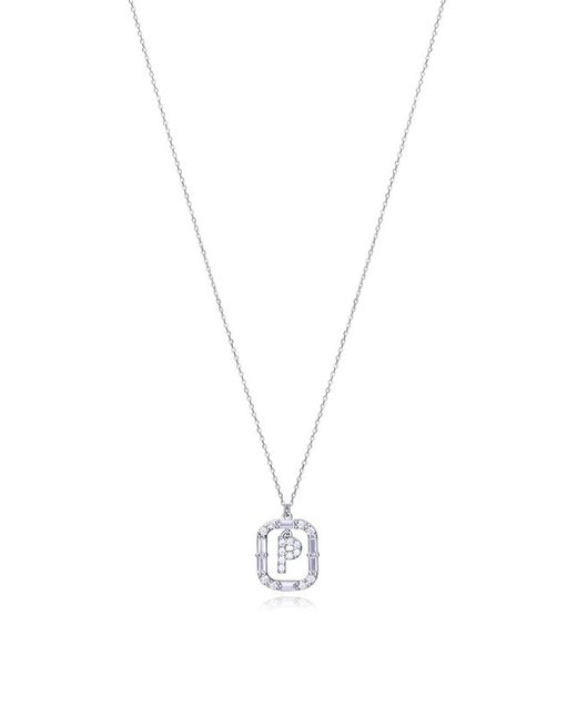 Viceroy Elegante pingente com inicial em prata esterlina banhada a ródio