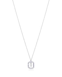 Viceroy Elegante pingente com inicial em prata esterlina banhada a ródio