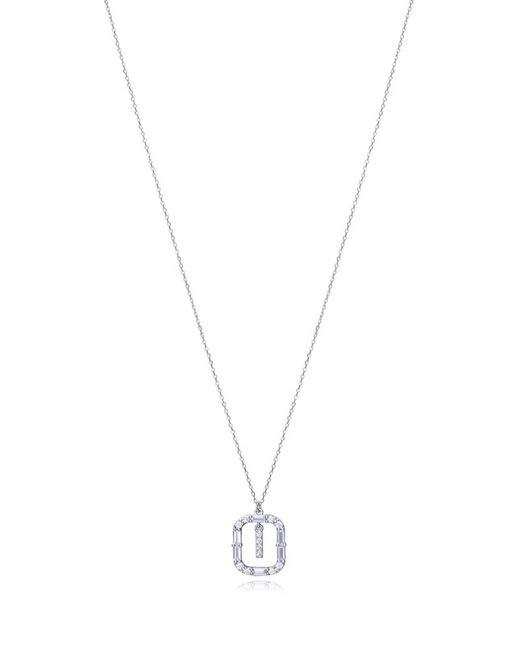 Viceroy Elegante pingente com inicial em prata esterlina banhada a ródio