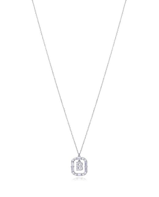 Viceroy Elegante pingente com inicial em prata esterlina banhada a ródio