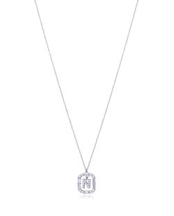 Viceroy Elegante pingente com inicial em prata esterlina banhada a ródio