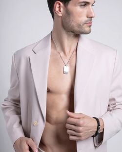 Viceroy-Anhänger, schwarz-silberplattiert