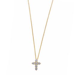 Cruz en plata Gold
