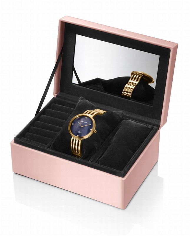 Reloj vintage Casio dorado con brillantes en la esfera — Miralles