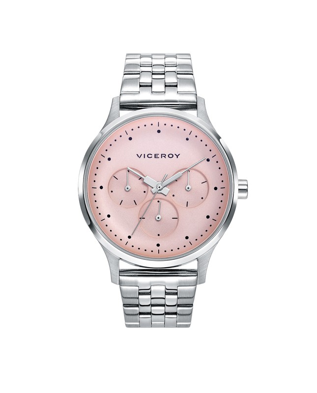 Reloj Viceroy Mujer rosado con esfera clara y correa de Piel 40838-05