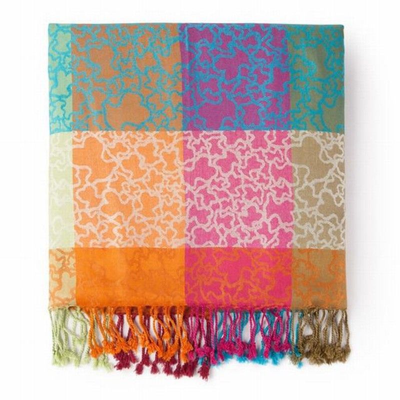 Pañuelos Mujer Foular Tous 200x100 Kaos Devore Jeans 2000786333