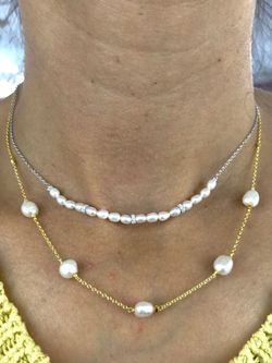 Gargantilla en plata de ley Pearls