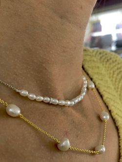 Gargantilla en plata de ley Pearls