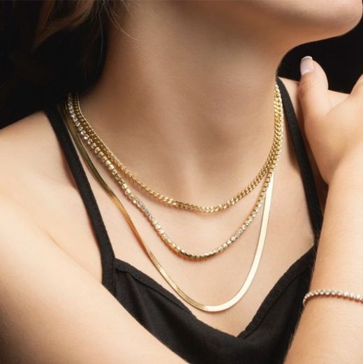 Collier ras du cou triple Lotus LS2342 Urban Woman Gold