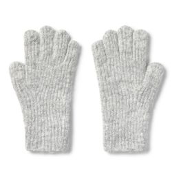 Tous Crystal Hellgraue Handschuhe