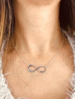 Infinity personalisierter Silberanhänger