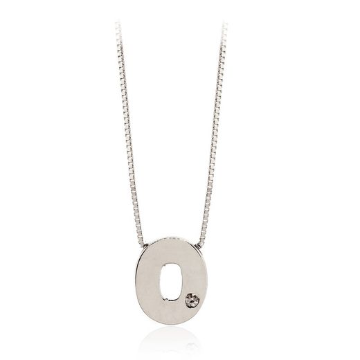 Initialen aus 18 Karat Weißgold mit Brillanten