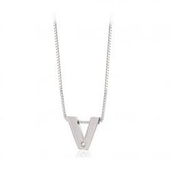 Initialen aus 18 Karat Weißgold mit Brillanten