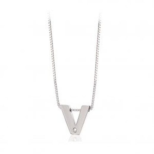 Initialen aus 18 Karat Weißgold mit Brillanten