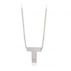 Initialen aus 18 Karat Weißgold mit Brillanten