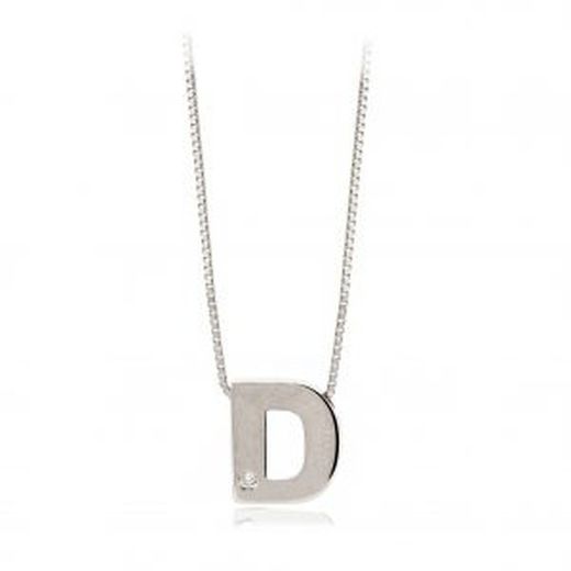 Initialen aus 18 Karat Weißgold mit Brillanten