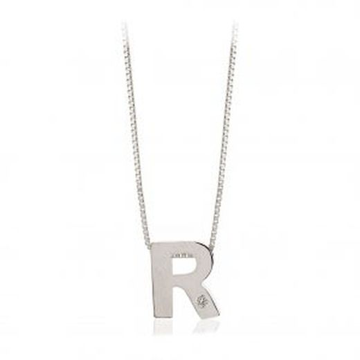 Initialen aus 18 Karat Weißgold mit Brillanten